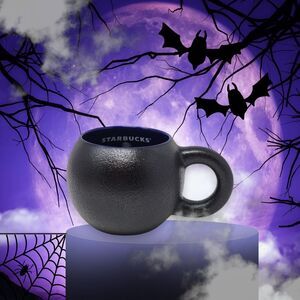 Starbucks Halloween‎ Cauldron Mug Witchy Black Purple 2020 Textured Round New